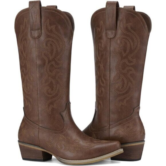 ⭐ HISEA Rollda Women's Cowboy Boots | Snip Toe Western Cowgirl Boots - Picture 7 of 7